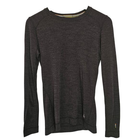 Smartwool Merino Wool Base Layer Charcoal Gray Long Sleeve Shirt Size Small - Picture 1 of 13